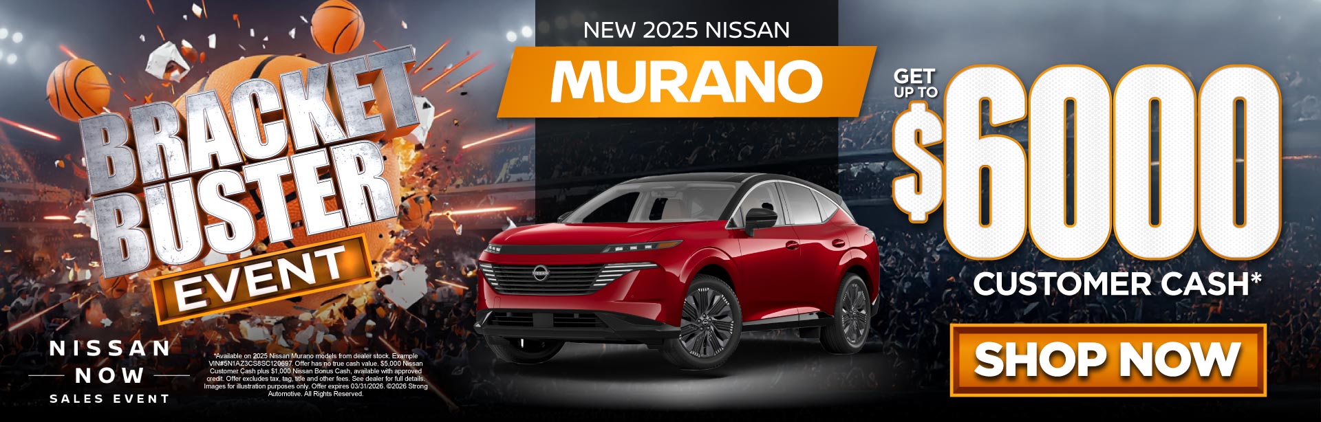 New 2025 Nissan Murano	Get up to $6,000 in Customer Cash